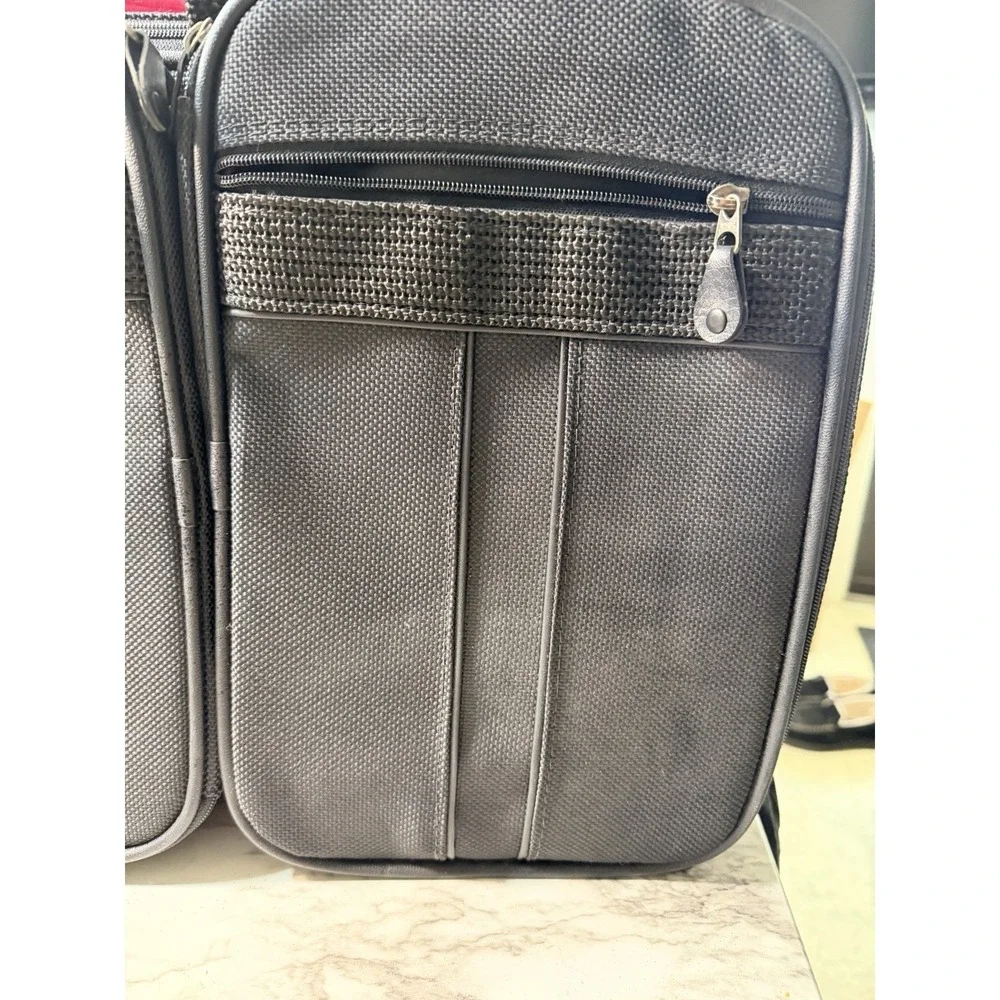 Samsonite Silhouette 4‎ Black Soft Suitcase Luggage 7 Compartment 22